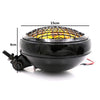 Motorcycle Black Shell Harley Headlight Retro Lamp LED Light Modification Accessories (Yellow)