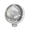 Motorcycle Silver Shell Harley Headlight Retro Lamp LED Light Modification Accessories (White)