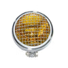 Motorcycle Silver Shell Harley Headlight Retro Lamp LED Light Modification Accessories (Yellow)