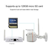 Indoor 4CH HD 1080P Security Wireless IP IR Camera Wifi Kit, Support Night Vision / PIR Detection / Two-Way Audio & Micro SD Card (128GB Max, IR Distance: 9m(White)