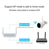Indoor 4CH HD 1080P Security Wireless IP IR Camera Wifi Kit, Support Night Vision / PIR Detection / Two-Way Audio & Micro SD Card (128GB Max, IR Distance: 9m(White)