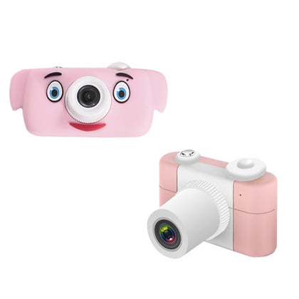 New D3 PLUS 1200W Pixel Lens Elephant Cartoon Mini Digital Sport Camera with 2.0 inch Screen for Children (Pink)