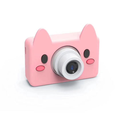 New D9 800W Pixel Lens Fashion Thin and Light Mini Digital Sport Camera with 2.0 inch Screen & Pig Shape Protective Case & 16G Memory