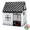 Household Children Printing Play Tent Small Game House with Mat (Black White)