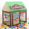 Household Children Printing Play Tent Small Game House, with 50 Ocean Balls (Green)