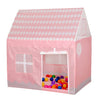 Household Children Printing Play Tent Small Game House, with 50 Ocean Balls (Light Pink)