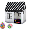 Household Children Printing Play Tent Small Game House with 50 Ocean Balls & Mat (Black White)