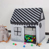 Household Children Printing Play Tent Small Game House (Black White)