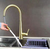 Kitchen Faucet Cold And Hot Dish Washing Basin Wash Basin Simple Brushed Gold Splash Proof