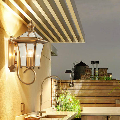 European Style all-copper outdoor wall light