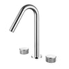 Table Top Inclined Tube Electroplating Basin Under The Table Double Handle Rotatable Three-hole Bathroom Cabinet Faucet