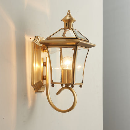 European Style all-copper outdoor wall light