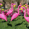 2 PCS Simulation Vivid Pink Flamingo Lawn Yard Garden Party Ornaments, Size: 56cm x 24cm