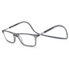 Anti Blue-ray Adjustable Neckband Magnetic Connecting Presbyopic Glasses, +4.00D(Grey)