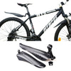 Mountain Road Fits Cycling Creative Mud Guard Dovetail Style Fenders Set for Bike Front And Rear(Black)