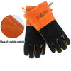 Outdoor BBQ Leather Men and Women Models High Temperature Insulation Thickening Long Welding Protective Gloves