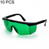 10 PCS Laser Protection Glasses Goggles Working Protective Glasses (Green)