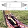 Outdoor Rollover-resistant Single Person Canvas Hammock Portable Beach Swing Bed with Wooden Sticks, Size: 185 x 80cm(Red)