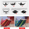 Outdoor Rollover-resistant Double Person Canvas Hammock Portable Beach Swing Bed with Wooden Sticks, Size: 190 x 150cm(Red)