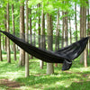 Portable Outdoor Parachute Hammock with Mosquito Nets (Black)