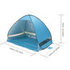 Foldable Free to Build Automatic Quick Speed Open Outdoor Camping Beach Tent with Carrying Bag for 2 Adult or 3 Children Use, Size: 2x1.2x1.3m(Yellow)