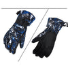 One Pair Protective Unisex Skiing Riding Winter Outdoor Sports Thickened Splashproof Windproof Warm Gloves, Size: L (Black & Blue Graffiti)