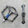 SHANMASHI 1031 Magnesium Alloy Pedal Non-slip Comfortable Bicycle Folding Pedal(Blue)