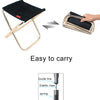 CLS Outdoor Portable Aluminum Alloy Fishing Barbecue Folding Stool, Size: 24.8*22.5*27cm(Black)