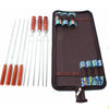 Outdoor Picnic Stainless Steel BBQ Bake Needle Barbecue Fork U-shaped Environmental Wooden Handle 7 Piece Set