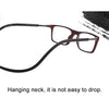 Anti Blue-ray Adjustable Neckband Magnetic Connecting Presbyopic Glasses, +2.50D(Red)