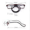 Anti Blue-ray Adjustable Neckband Magnetic Connecting Presbyopic Glasses, +2.50D(Brown)