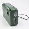 Hand Crank Dynamo Solar Power Radio Self Powered Phone Charger LED Flashlight Emergency Survival (Green)