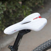 BaseCamp BC-651 Road Bike Leather Seat Bicycle Hollow Seat Saddle(White)