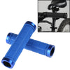 BaseCamp BC-607 1 Pair Bicycle MTB Bike Lock-on Rubber Handlebar Grips (Blue)