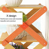 3-Layer Balcony Living Room Collapsible Solid Wood Flower Stand Potted Planting Shelves, Length: 80cm