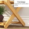 4-Layer Balcony Living Room Collapsible Solid Wood Flower Stand Potted Planting Shelves, Length: 50cm