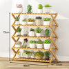 5-Layer Balcony Living Room Collapsible Solid Wood Flower Stand Potted Planting Shelves, Length: 80cm