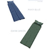 Outdoor Camping Mat Tent Moisture-Proof Mattress Bed Breathable Folding Sleeping Pad Automatic Inflatable Mat with Pillow, Size: 185x55x3cm(Army Green)