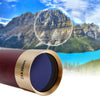 25x30 Portable Pirate Monocular Professional Vision Monocular Telescope with Leather Bag (Gold)
