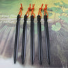 5 PCS Aluminium Alloy Tent Peg Nail Outdoor Traveling Tent Accessories with Rope, Length: 18cm(Black)