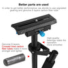 38.5-61cm Carbon Fibre Handheld Stabilizer for DSLR & DV Digital Video & Cameras, Load Range: 0.5-3kg(Black)