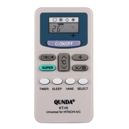 QUNDA KT-HI Universal A/C Air-Conditioner Remote Controller with LCD Screen for HITACHI