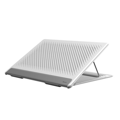 Baseus Lets go Foldable Hollow Mesh Design Laptop Stand Holder (White Grey)