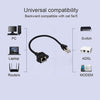RJ45 Female to Male CATE5 Network Panel Mount Screw Lock Extension Cable , Length: 0.3m(Black)