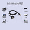 RJ45 Female to Male CAT5E Network Panel Mount Screw Lock Extension Cable, Length: 2m(Black)
