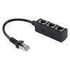 1 to 3 Socket LAN Ethernet Network RJ45 Plug Splitter Extender