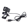 A862 360 Degree Rotatable 12MP HD WebCam USB Wire Camera with Microphone & 4 LED lights for Desktop Skype Computer PC Laptop, Cabl
