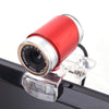 HXSJ A860 30fps 12 Megapixel 480P HD Webcam for Desktop / Laptop, with 10m Sound Absorbing Microphone, Length: 1.4m(Red)