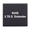 RJ45 1 to 2 Aluminum Alloy Expansion Head Extender (Black)