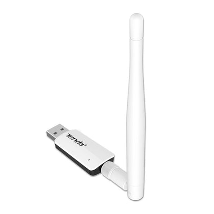 Tenda U1 Portable 300Mbps Wireless USB WiFi Adapter External Receiver Network Card with Antenna(White)